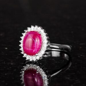 Sterling Gümüş Kadın Yüzük Gerçek Doğal Taş - Şık Tasarım (Yıldız Yakutu) - Görsel 5