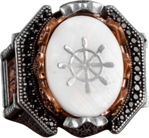 925 Ayar Gümüş Erkek Orta Doğu Pervane Yüzük - Cesur ve Denizci Tasarım, Günlük Kullanım ve Özel Etkinlikler için İdeal - Görsel 1