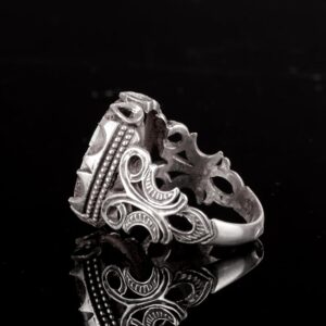 Gerçek Doğal Arizona Turkuaz Taş Yüzük, El Yapımı Takı, 925 Ayar Gümüş Yüzük - Görsel 6