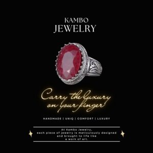 Doğal Taş Yüzük - 925 Ayar Sert Gümüş Yüzük (Ruby Taşı) - Görsel 3