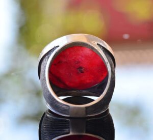 Gerçek Yakut Yüzük, Ham Taş, Sterlin Gümüş Yüzük, Sterlin Gümüş Erkek Yüzüğü - Görsel 8