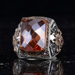 925 Ayar Gümüş El Yapımı Taş Yüzük (Sultanit Yapay Taş) - Görsel 5