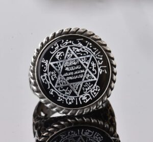 Davud of Star, Süleyman Tılsımı 925 Ayar Gümüş Erkek Yüzük - Spiritüel Koruma - Görsel 5