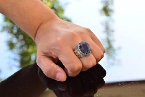 Gerçek Doğal Mavi Safir Taşlı Yüzük, 925 Ayar Gümüş Yüzük, 12.20 Karat, Özel Yüzük - Görsel 7