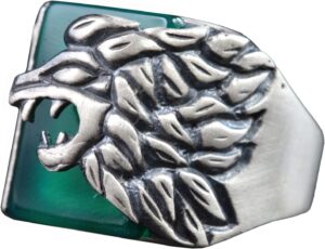 Aslan Yüzüğü, El Yapımı Yüzük, 925 Ayar Gümüş Yüzük, Leo Yüzüğü - Görsel 1