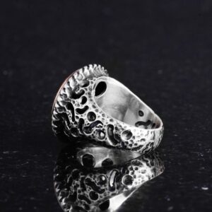 Gerçek Doğal Taş Yüzük - 925 Ayar Katı Gümüş Erkek Yüzüğü, Kaplan Gözü - Görsel 5