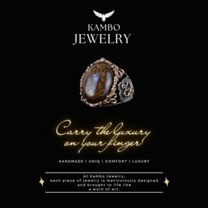 El Yapımı Gerçek Doğal Bronzit Taş Yüzük, Denizci Çapa Yüzüğü, 925 Ayar Katı Gümüş Erkek Yüzüğü - Görsel 7