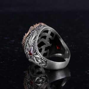 Gerçek Doğal Taş Yüzük - El Yapımı 925 Ayar Gümüş Yüzük - El Yapımı Yüzük (Yakut) - Görsel 7