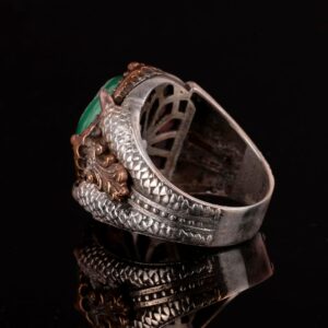 925 Ayar Gümüş Yüzük Doğal Druzy Kuvars Mavi - Görsel 7