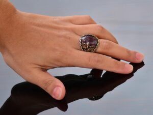 Gerçek Safir Taşlı Yüzük, Erkek Gümüş Safir Yüzük - Görsel 6