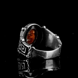 Gerçek Doğal Arizona Turkuaz Taş Yüzük, 925 Ayar Gümüş Erkek Yüzük - Görsel 6