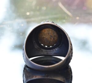 Doğal Arizona Turkuaz Taş Yüzük, Bizans Yüzüğü, Gümüş Yüzük - Görsel 5