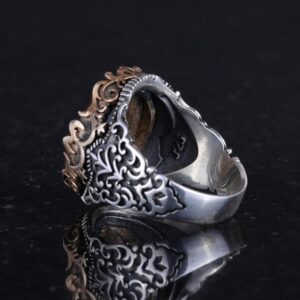 El Yapımı Erkekler İçin Dini Takı, 925 Ayar Gümüş Yüzük, Sembolik Yüzük (Model-1) - Görsel 7