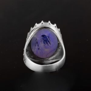 Sterling Gümüş Erkek Yüzük Drusy Kuvars Doğal Taş - Görsel 8