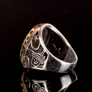 Sterling Gümüş Erkek Yüzük - Çift Kartal Bizans İmparatorluğu Yüzüğü - Görsel 6