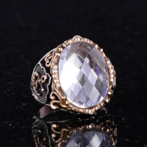 Kristal Taş Yüzük, 925 Ayar Gümüş Yüzük, Erkekler İçin Yelkenli Halat Gümüş Yüzük, Çeşitli ve Farklı Koleksiyon - Görsel 6