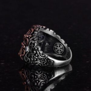 Gerçek Doğal İnci Taş Yüzük, Vintage Erkek Yüzüğü, 925 Ayar Katı Gümüş Yüzük (Özel Yapım) - Görsel 6