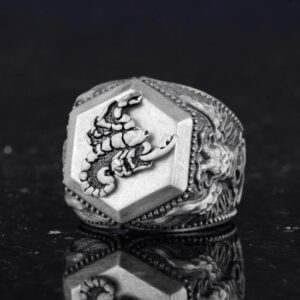 Erkekler için 925 Ayar Gümüş Yüzük, Cesur Sembol Yüzük (Akrep) - Görsel 5