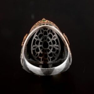 Gerçek Doğal Pirit Taşı Yüzük, Minimalist Yüzük, Gümüş Erkek Yüzüğü - Görsel 6