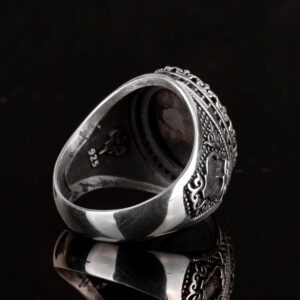 925 Ayar Gümüş Erkek Viking Savaşçı Yüzük - Cesur ve Tarihi Tasarım, Günlük Kullanım ve Özel Günler İçin İdeal - Görsel 8