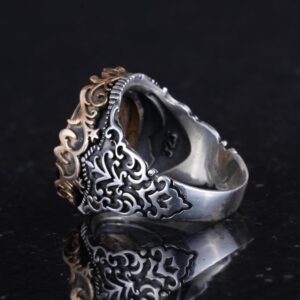 El Yapımı Dini Takı Erkekler İçin, 925 Ayar Gümüş Yüzük, Sembol Yüzük (Model-4) - Görsel 7