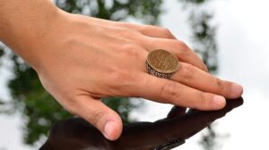 925 Ayar Gümüş Kral Süleyman Yüzüğü, Davut Yıldızı & Güç Mührü, Kabbala İlhamlı Büyük Yüzük - Görsel 7