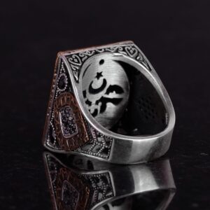 Büyük Erkek Yüzüğü, Kabbalah Yüzüğü, Davud Yıldızı Yüzüğü, Süleyman Mührü Yüzüğü, 925K Katı Sterlin Gümüş Yüzük - Görsel 5