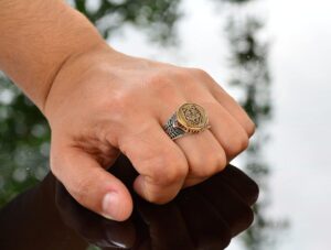 Kurt Başı Yüzüğü, Gümüş Kurt Yüzüğü, 925 Ayar Gümüş Erkek Yüzüğü - Görsel 7