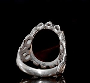 925 Ayar Gümüş Yüzük, İslami Yüzük, Erkek Yüzük, Doğal Akik Taşı (Stil-4) - Görsel 6