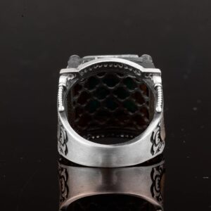 Gerçek Doğal Azurit Taşı Yüzük, 925 Ayar Gümüş Yüzük - Görsel 7