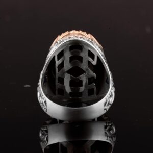 Eski Tarz Erkekler için 925 Ayar Gümüş Yüzük Doğal Druzy Kuvars Taşlı - Görsel 5