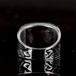 Erkekler için Sterlin Gümüş Yüzük, Kurt Vahşi Yaşam Yüzüğü (Özelleştirilebilir) - Görsel 4