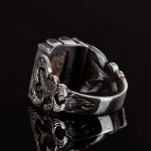 Dikdörtgen Sterlin Gümüş Yüzük, 925 Doğal Arizona Turkuaz Taş Yüzük (Stil-3) - Görsel 8