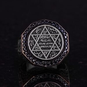 Süleyman Mühürü Gümüş Yüzük - 925 Ayar Gümüş Yüzük, Davut Yıldızı Gümüş Yüzük - Görsel 2