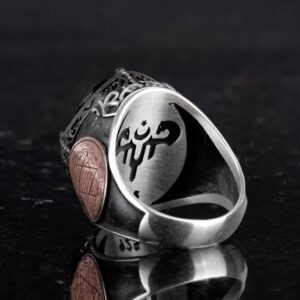 925 Ayar Gümüş El Yapımı Erkek Yüzük - Davud Star Yüzüğü (Çapa) - Görsel 7