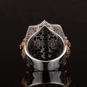 Davud Yıldızı Yüzüğü, Vintage Yüzük, 925 Ayar Gümüş Erkek Yüzüğü - Görsel 7