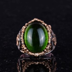 Peridot Yapay Taş Yüzük, Sailor Anchor Gümüş Yüzük, 925K Sterlin Gümüş Yapay Taş Yüzükler - Çeşitli & Farklı Koleksiyon - Görsel 5