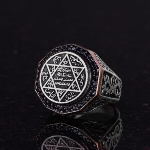 Süleyman Mühürü Gümüş Yüzük - 925 Ayar Gümüş Yüzük, Davut Yıldızı Gümüş Yüzük - Görsel 5