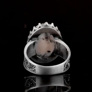 Sterling Gümüş Erkek Yüzük, Dendrit Agat Doğal Taş - Görsel 7