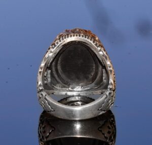 Sterling Gümüş Erkek Yüzük, Doğal Siyah Oniks Taşı, Kral Süleyman Mührü Yüzüğü, El Yapımı Takı (Jade) - Görsel 8