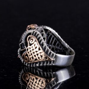 Gerçek Doğal Granat Taşlı Yüzük, 925 Ayar Gümüş Yüzük - Görsel 5