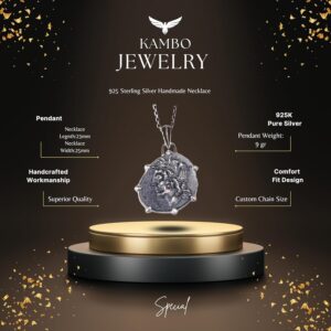 925 Ayar Gümüş Tasarım Kolye Ucu - Burç Kolyeleri - El Yapımı Kolye (mitolojik figür) - Görsel 2