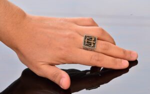925 Ayar Sert Gümüş Erkek Yüzük, Adalet Terazisi Yüzüğü, Denge Yüzüğü, Erkekler İçin El Yapımı Yüzük - Görsel 6
