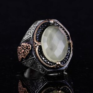 Doğal Limon Topaz Taşlı Yüzük - 925 Ayar Sert Gümüş Yüzük - Görsel 6