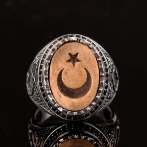 İslami Erkek Yüzük, Simgelik Yüzük, 925 Ayar Katı Gümüş Erkek Yüzüğü - Görsel 3