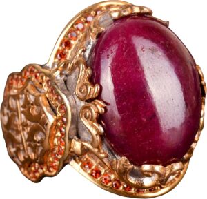 Gerçek Doğal Yakut Taşlı Yüzük, Kral Yüzüğü, 925 Ayar Gümüş Yüzük - Görsel 1