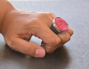 Gerçek Yakut Yüzük, Ham Taş, Sterlin Gümüş Yüzük, Sterlin Gümüş Erkek Yüzüğü - Görsel 7