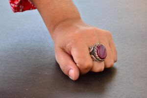 Gerçek Doğal Cabochon Yakut Taşı, Yakut Yüzük, Sterlin Gümüş Erkek Yüzüğü, Pembe - Görsel 7