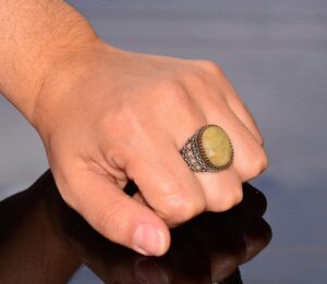 Gerçek Doğal Sarı Safir Taşlı Yüzük, Safir Yüzük, Sterling Gümüş Yüzük - Görsel 6