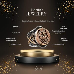 Kurt Başlı Yüzük, Gümüş Kurt Yüzüğü, 925 Ayar Gümüş Erkek Yüzüğü, Büyük Yüzük - Görsel 2